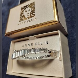 ANE KLEIN, SILVER PLATED BRACELET, CZ